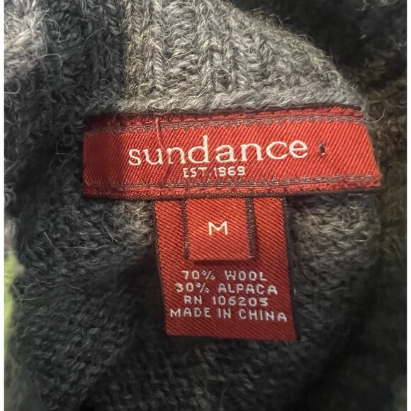 Sundance Women’s Sweater Medium Size Gray Wool Alpaca Long Sleeves - Picture 3 of 10